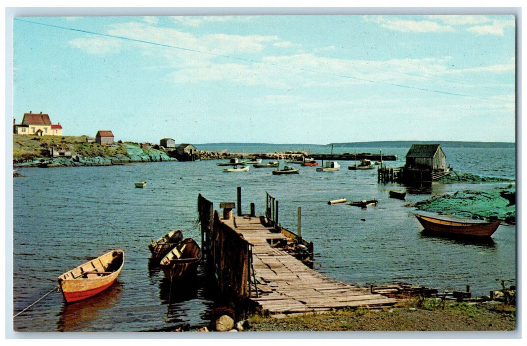 c1960's Named After Rocks Colour Blue Rocks Nova Scotia Canada Postcard