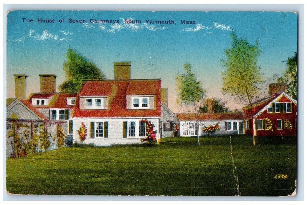 The House Of Seven Chimneys South Yarmouth Massachusetts MA Posted Postcard