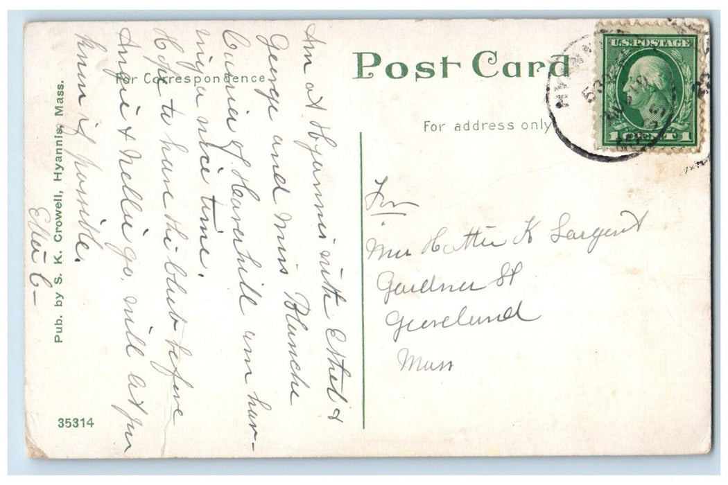 The House Of Seven Chimneys South Yarmouth Massachusetts MA Posted Postcard