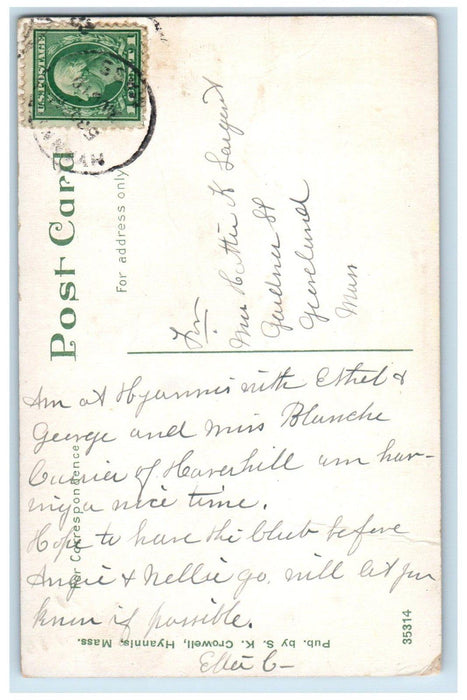 The House Of Seven Chimneys South Yarmouth Massachusetts MA Posted Postcard
