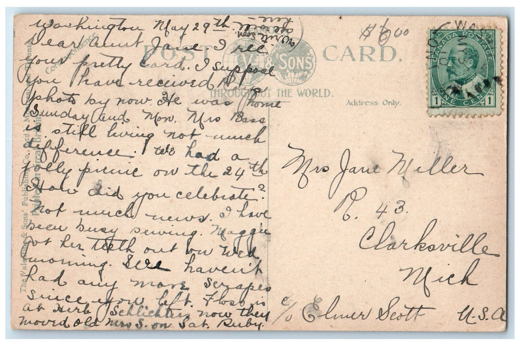 1910 R & O Navigation Co's Steamer Toronto Ontario Canada Antique Postcard