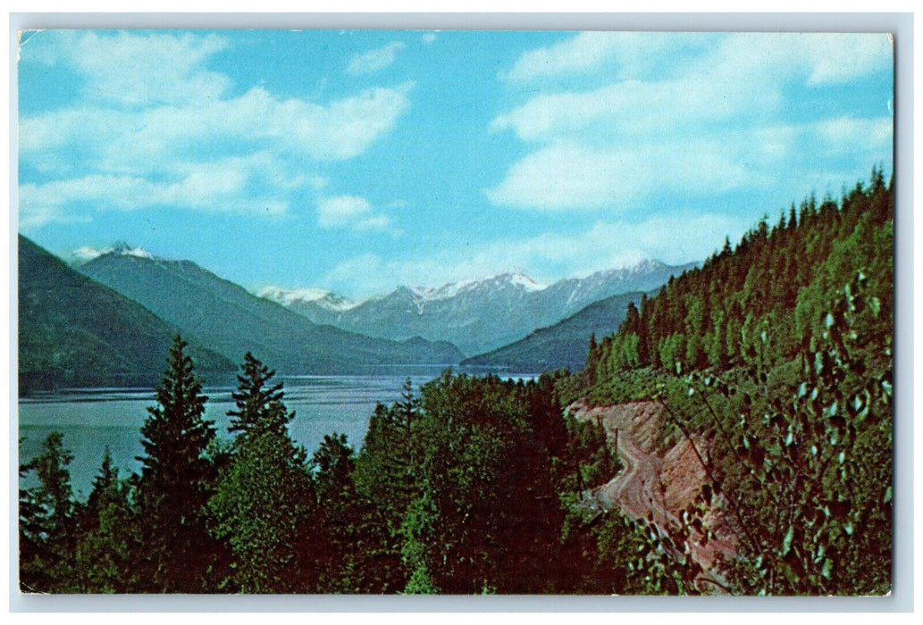 c1950's Slocan Lake New Denver British Columbia Canada Vintage Postcard