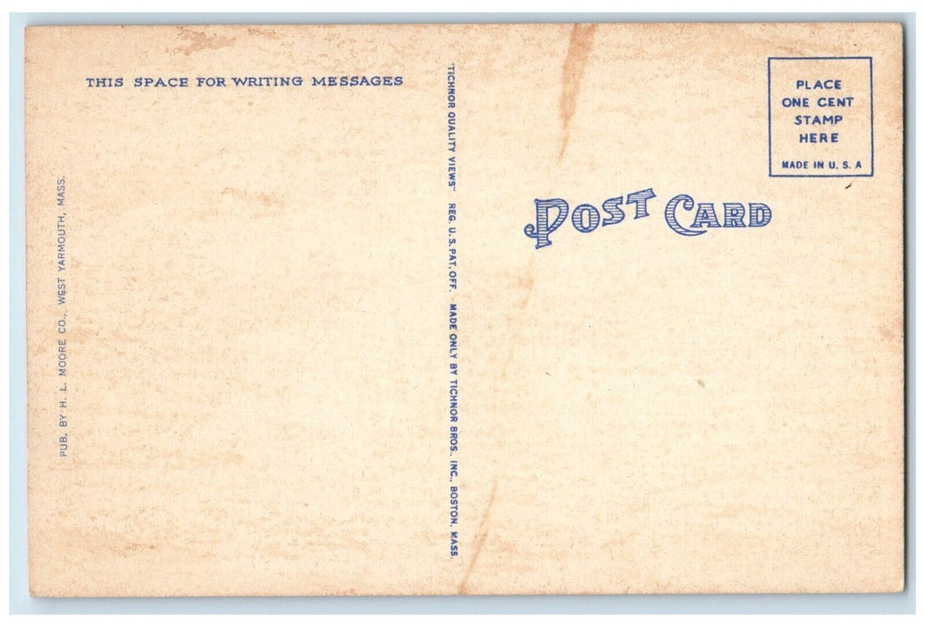 Community Church And Town Building West Yarmouth Massachusetts MA Postcard