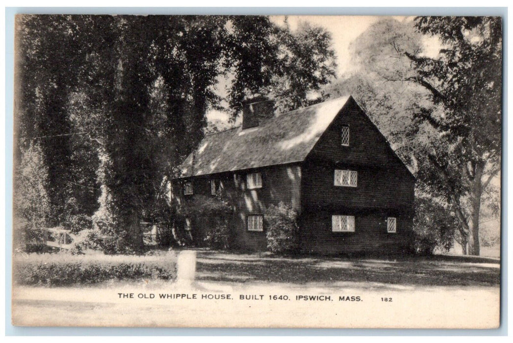 c1910's The Old Whipple House Ipswich Massachusetts MA Unposted Antique Postcard