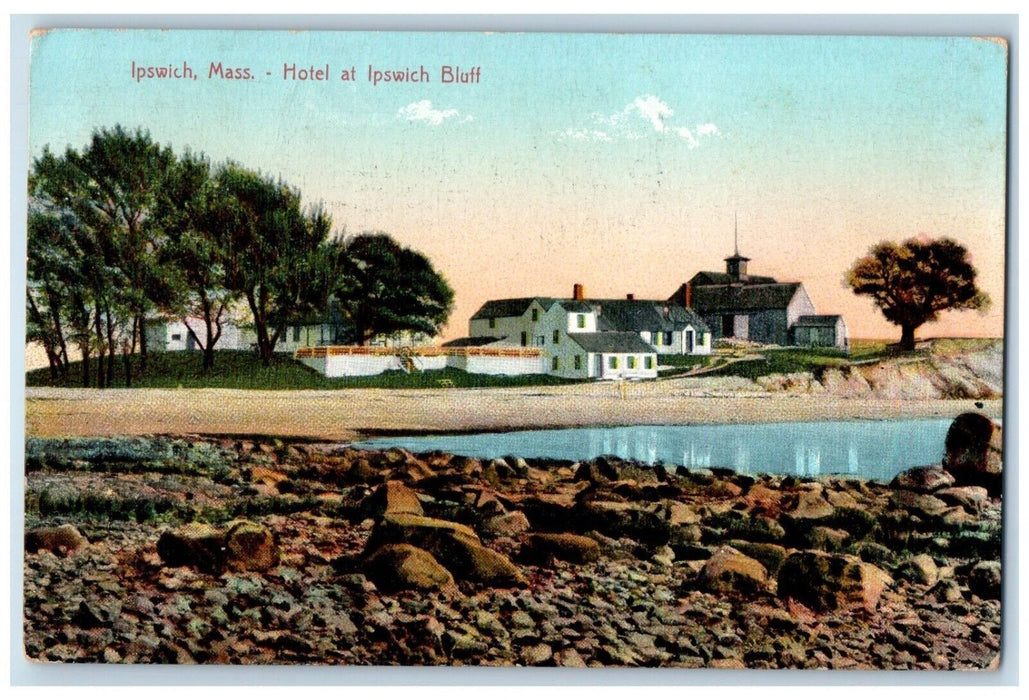 1912 Hotel At Ipswich Bluff Beach Front Ipswich Massachusetts MA Posted Postcard
