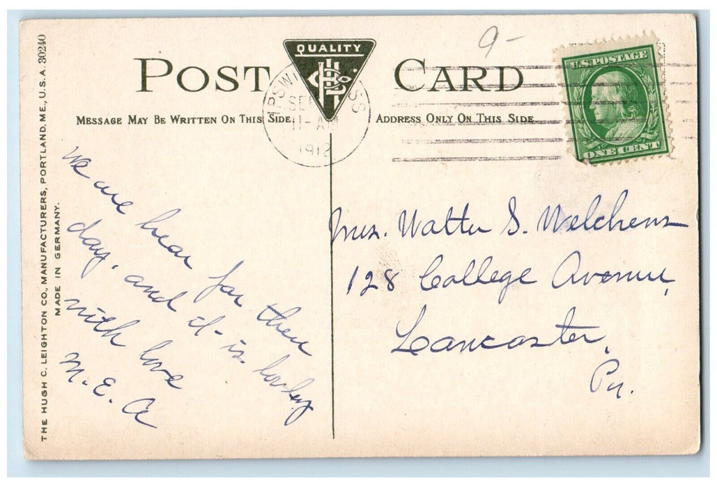 1912 Hotel At Ipswich Bluff Beach Front Ipswich Massachusetts MA Posted Postcard