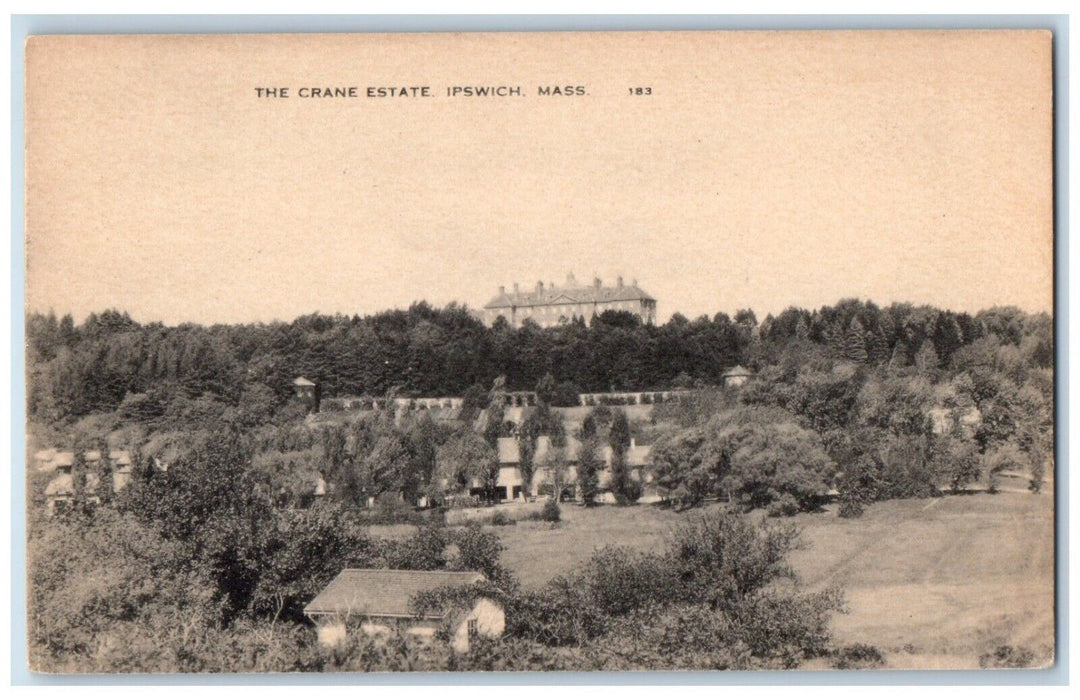 Bird's Eye View Of The Crane Estate Ipswich Massachusetts MA Vintage Postcard