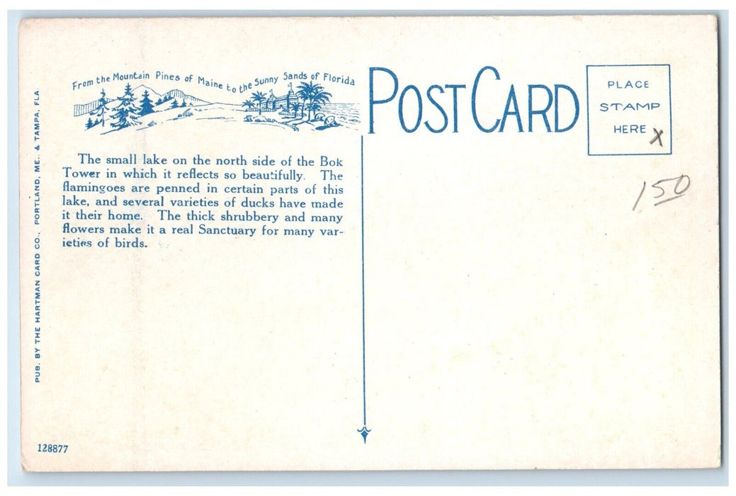 c1920 Mountain Lake Sanctuary Near River Bok Tower Lake Wales Florida Postcard
