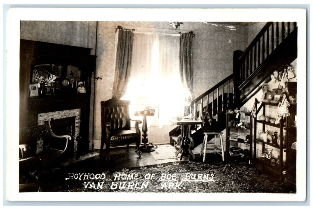 c1940's Boyhood Home Of Bob Burns Van Buren Arkansas AR RPPC Photo Postcard