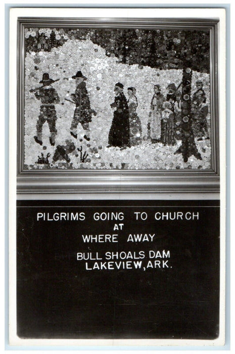 Pilgrims Going To Church Bull Shoals Lakeview Arkansas AR RPPC Photo Postcard