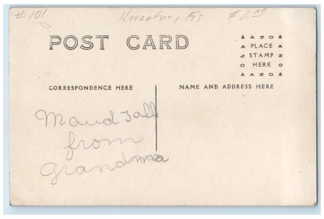 c1910's Home Residence View Norcatur Kansas KS RPPC Photo Unposted Postcard