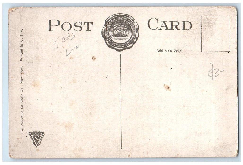 c1910 Park Place Station Rapid Transit Line Newark New York New Jersey Postcard