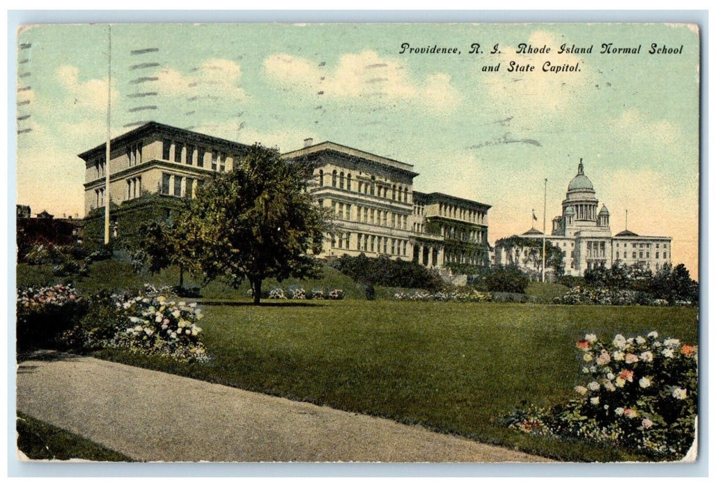 1911 Rhode Island Normal School State Capitol Providence Rhode Island Postcard