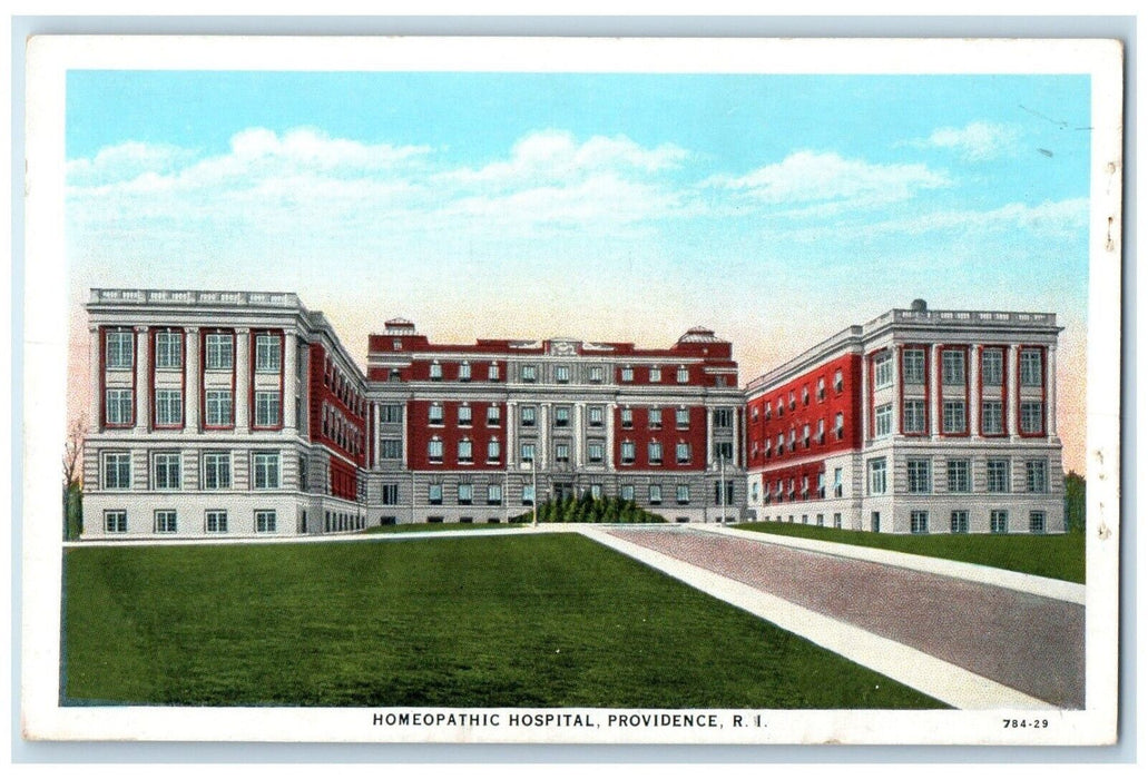 1920 Exterior View Homeopathic Hospital Providence Rhode Island Vintage Postcard