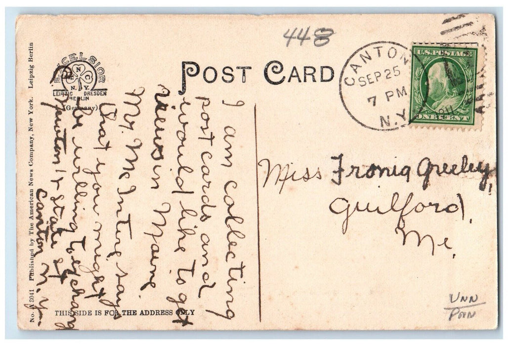 1911 Carnegie Science Hall St Laurence University Canton New York NY Postcard
