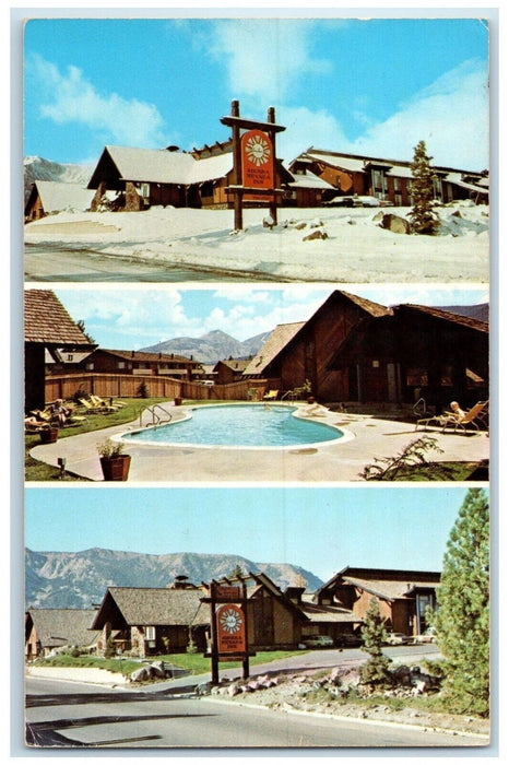 Sierra Nevada Inn Mammoth Lakes San Bernardo California CA, Multiview Postcard