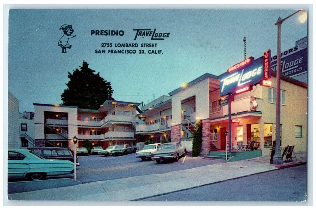 1965 Presidio Travel Lodge Cars Roadside San Francisco California CA Postcard