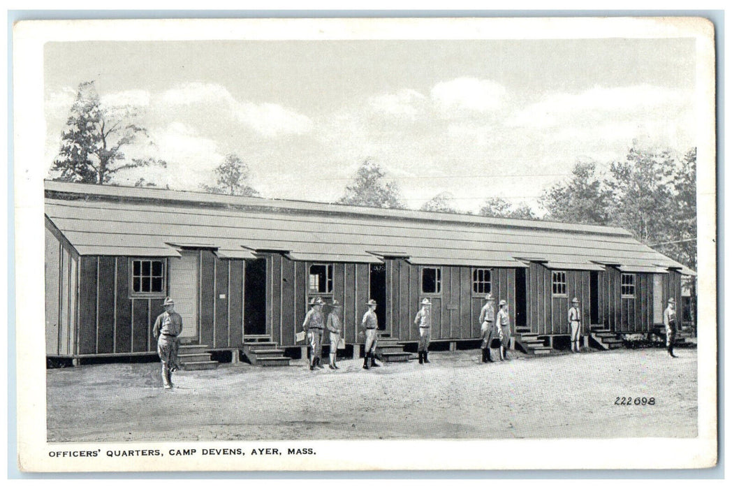c1930's Officers Quarters Camp Devens Ayer Massachusetts MA Postcard