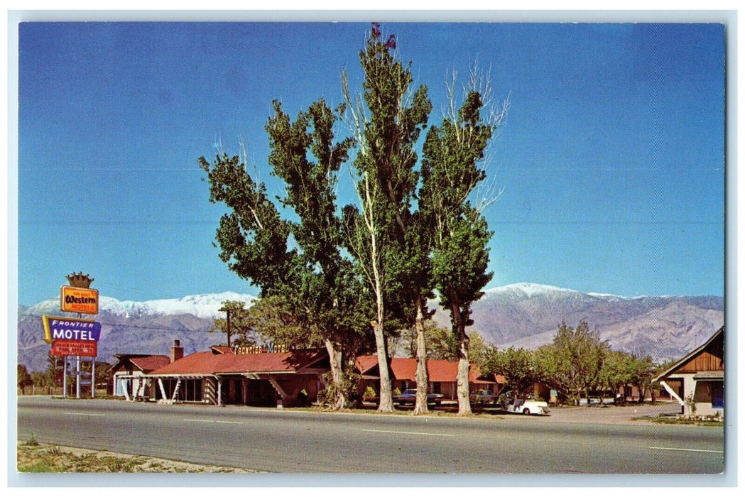 c1950's Frontier Hotel Cars Roadside Lone Pine California CA Vintage Postcard