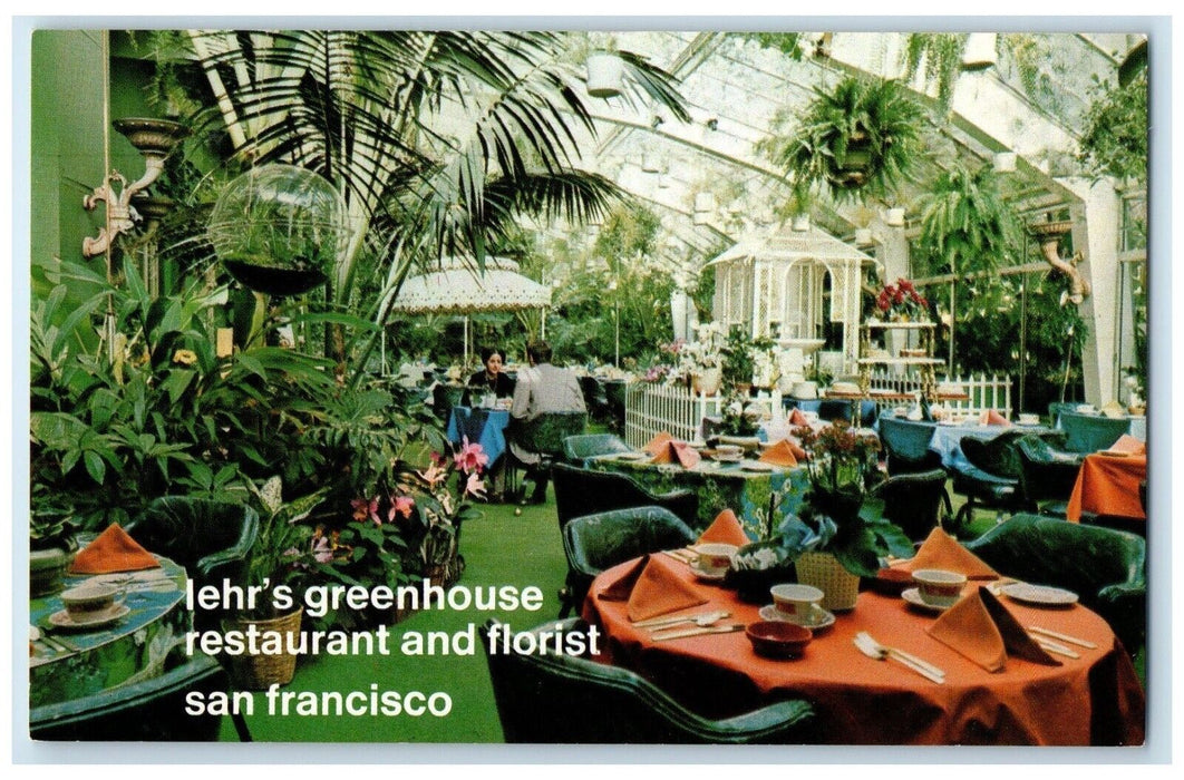 Lehr's Greenhouse Restaurant And Florist Dining Room San Francisco CA Postcard
