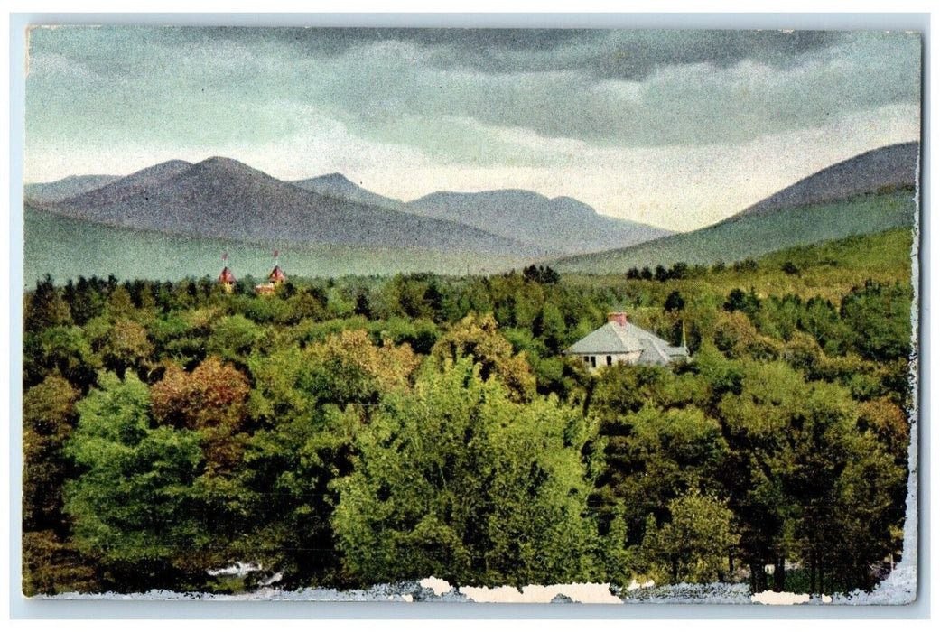c1910 Aerial View Mountainview House North Woodstock New Hampshire NH Postcard