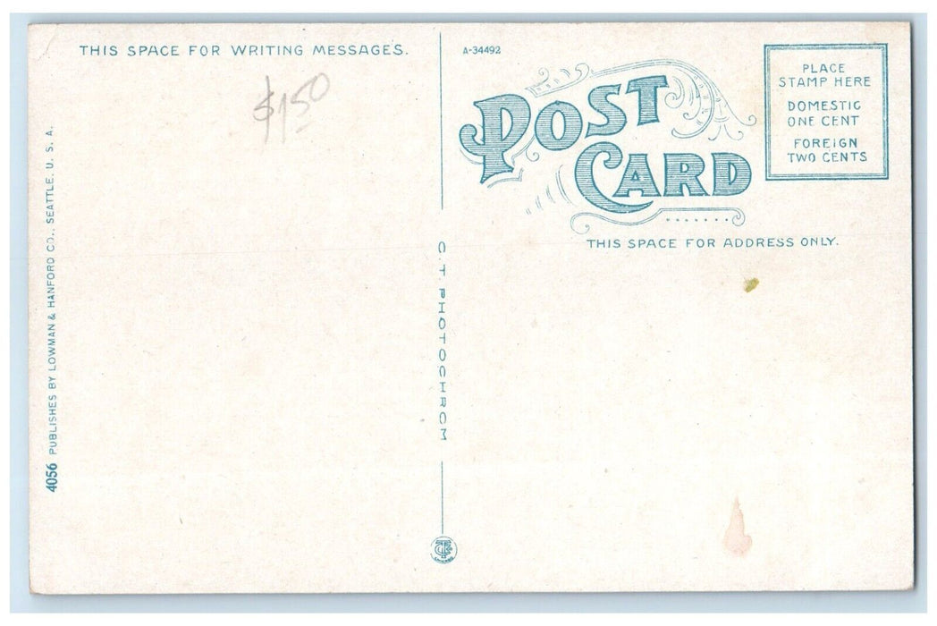 c1910 Fish Trap Hood's Canal Fishing Net Washington WA Vintage Antique Postcard