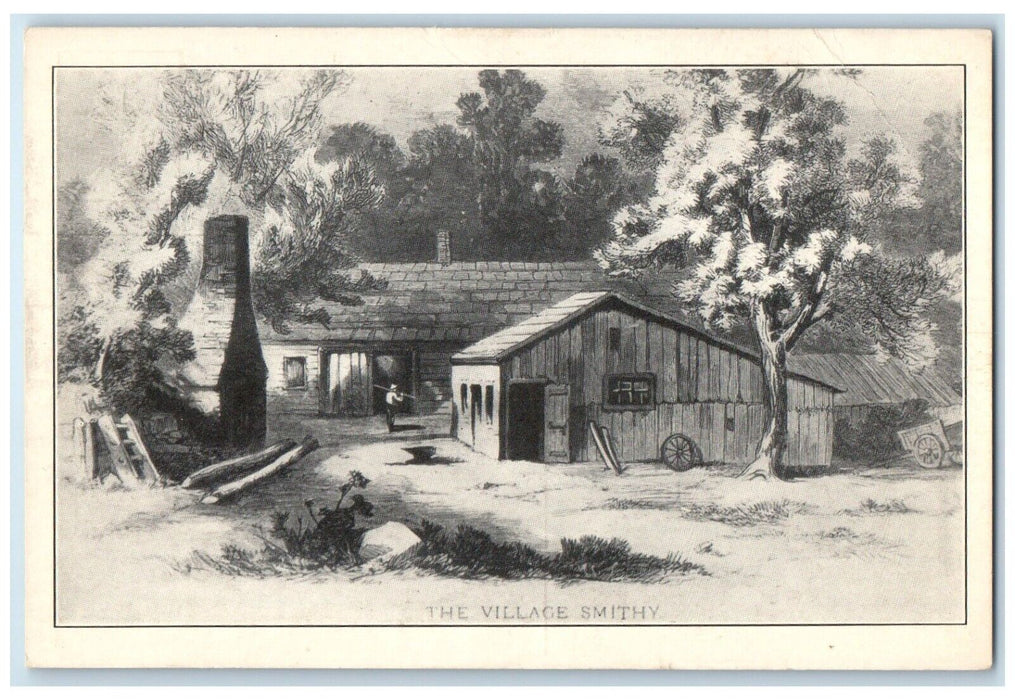 c1910 Village Smithy House Cambridge Massachusetts MA Vintage Antique Postcard