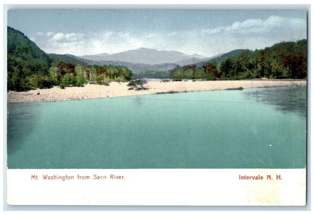 c1905 Scenic View Mt Washington Saco River Intervale New Hampshire NH Postcard