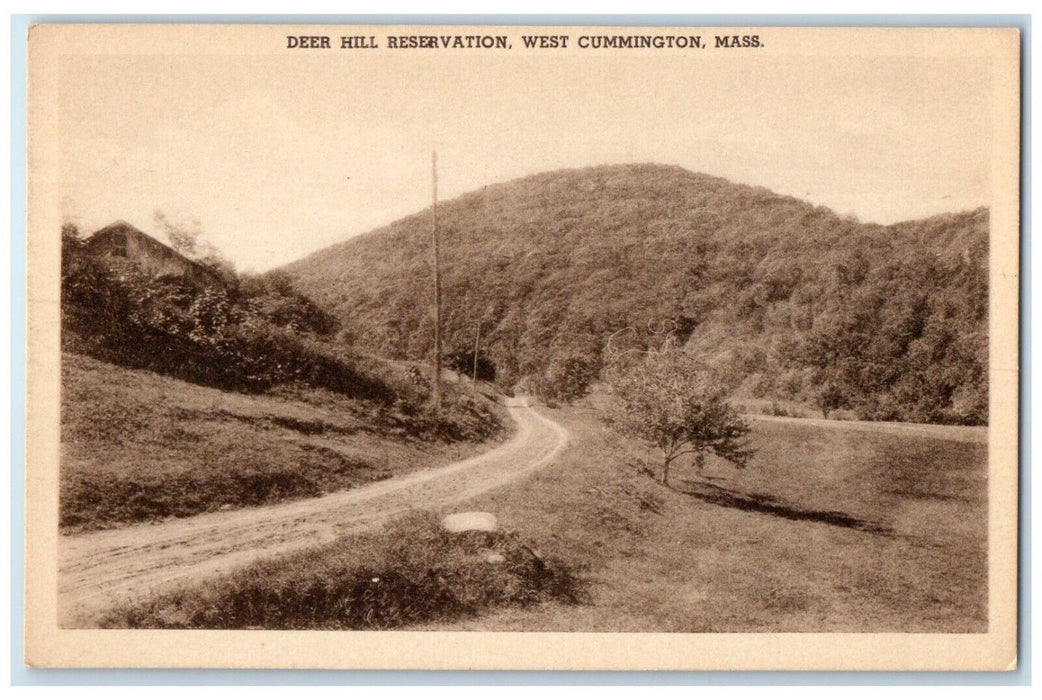 c1940 Deer Hill Reservation West Cummington Massachusetts Linen Vintage Postcard