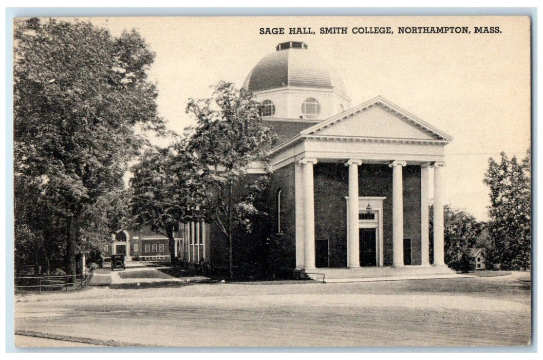 1940 Exterior View Sage Hall Smith College Northampton Massachusetts MA Postcard