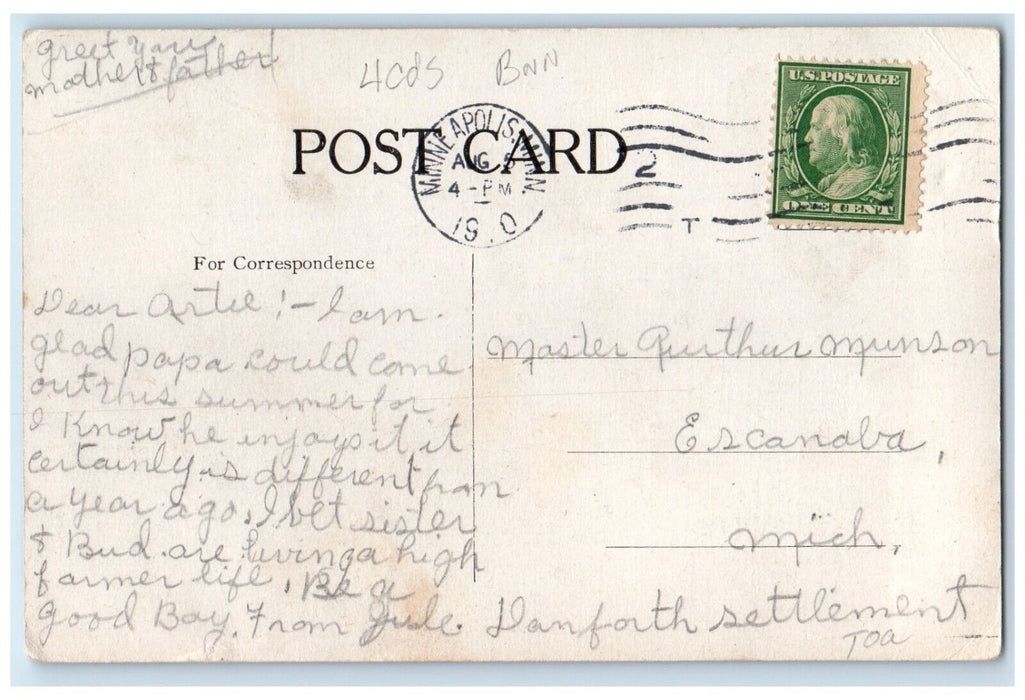 1910 Minnesota Building Minnesota State Fair Minneapolis MN Antique Postcard