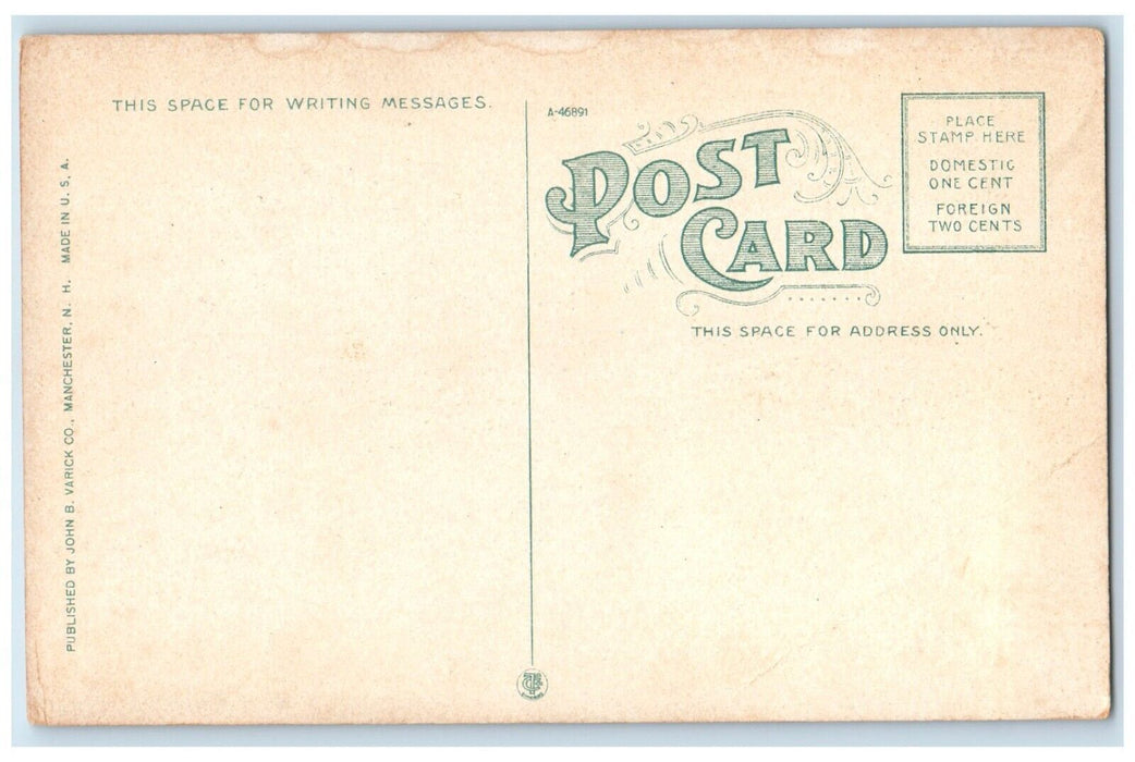 c1920 Central Plant McElwain Shoe Co Building Manchester New Hampshire Postcard