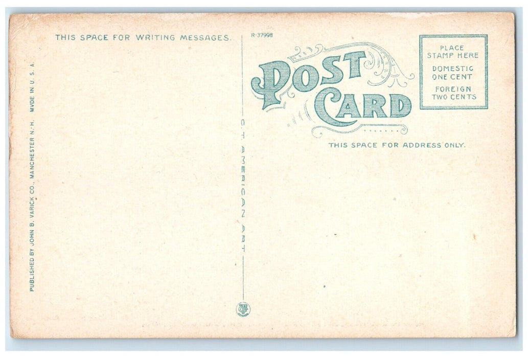 c1920 Base Uncanoonuc Mountain Incline Railway Manchester New Hampshire Postcard