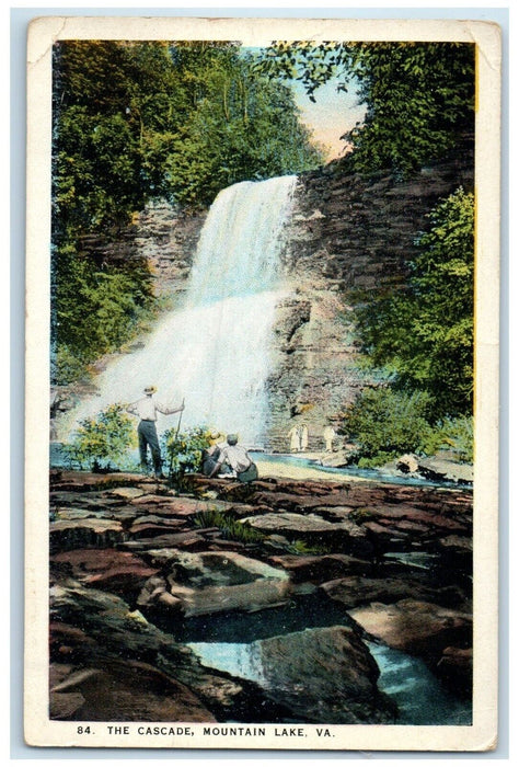 c1920 Scenic View Cascade Waterfalls Mountain Lake Virginia VA Unposted Postcard