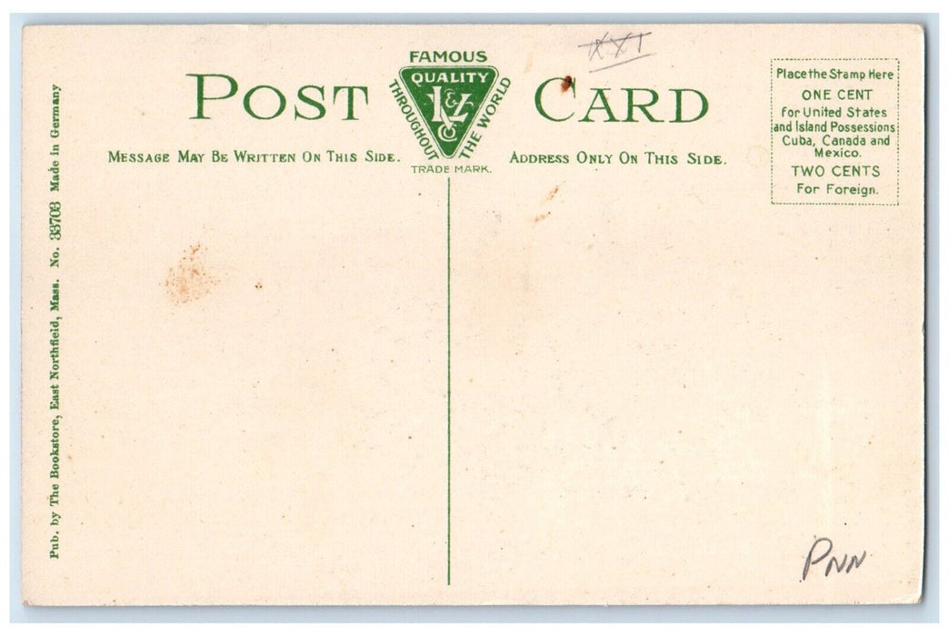 c1910's Northfield Seminary Stone Hall East Northfield Massachusetts MA Postcard
