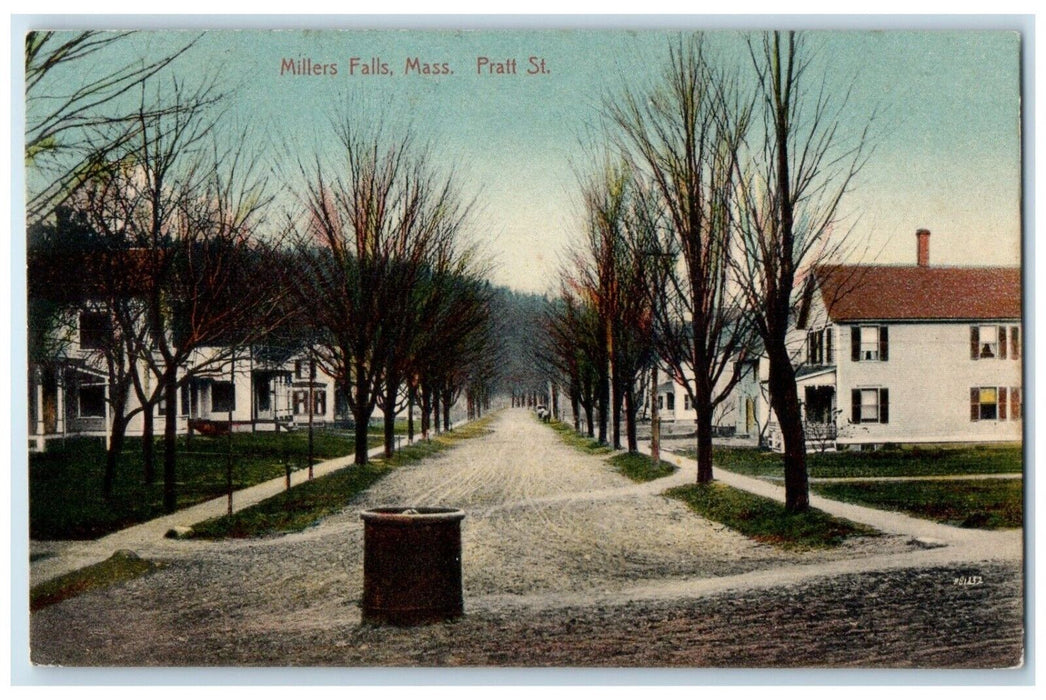 1909 Pratt Street Dirt Road Millers Falls Massachusetts MA Antique Postcard