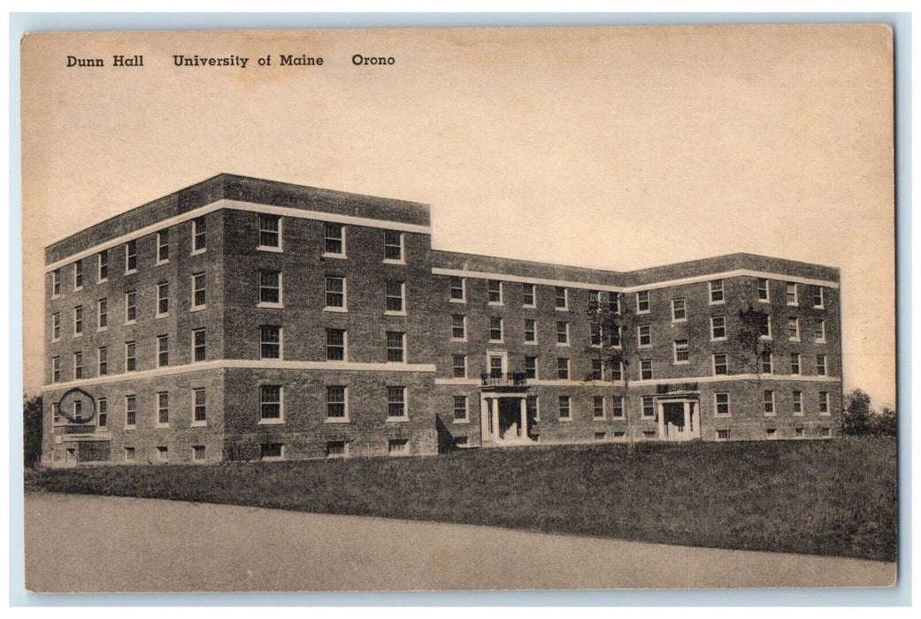 c1940 Exterior Dunn Hall University Maine Orono Building Maine Unposted Postcard