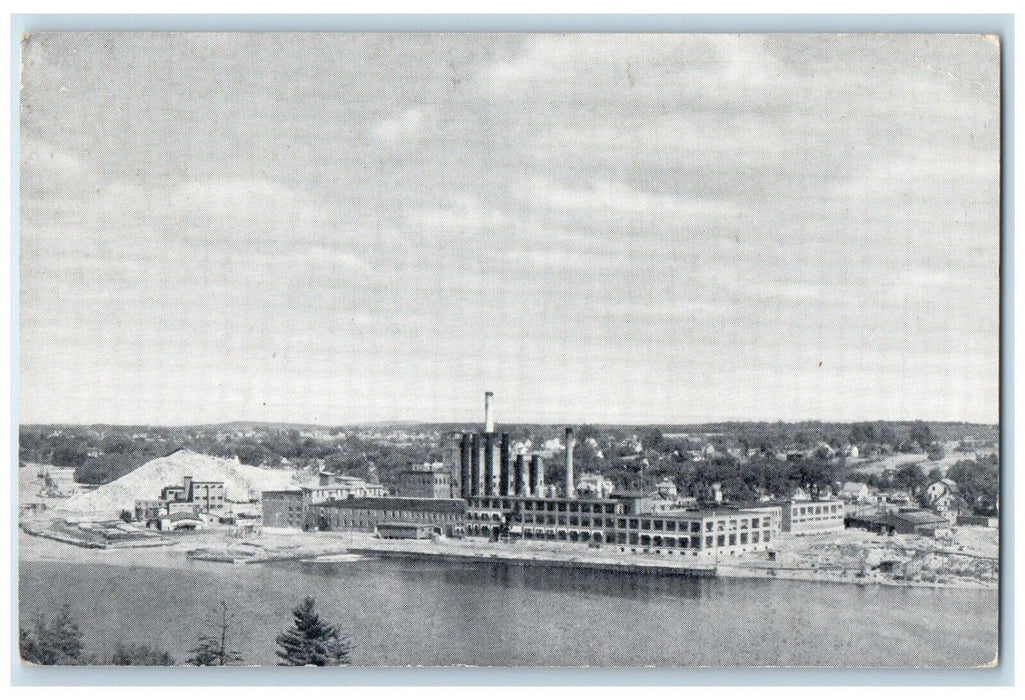 c1910 Aerial View Greetings From Eastern Corporation Bangor Maine ME Postcard