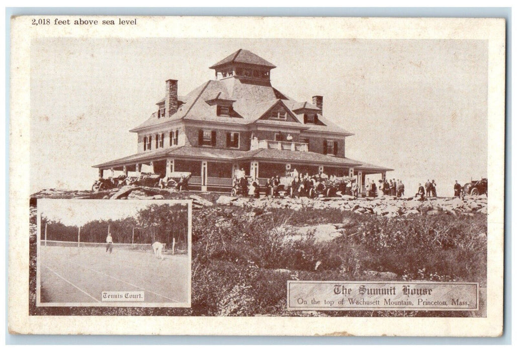 c1940 Summit House Wachusett Mountain Princeton Massachusetts Souvenir Postcard