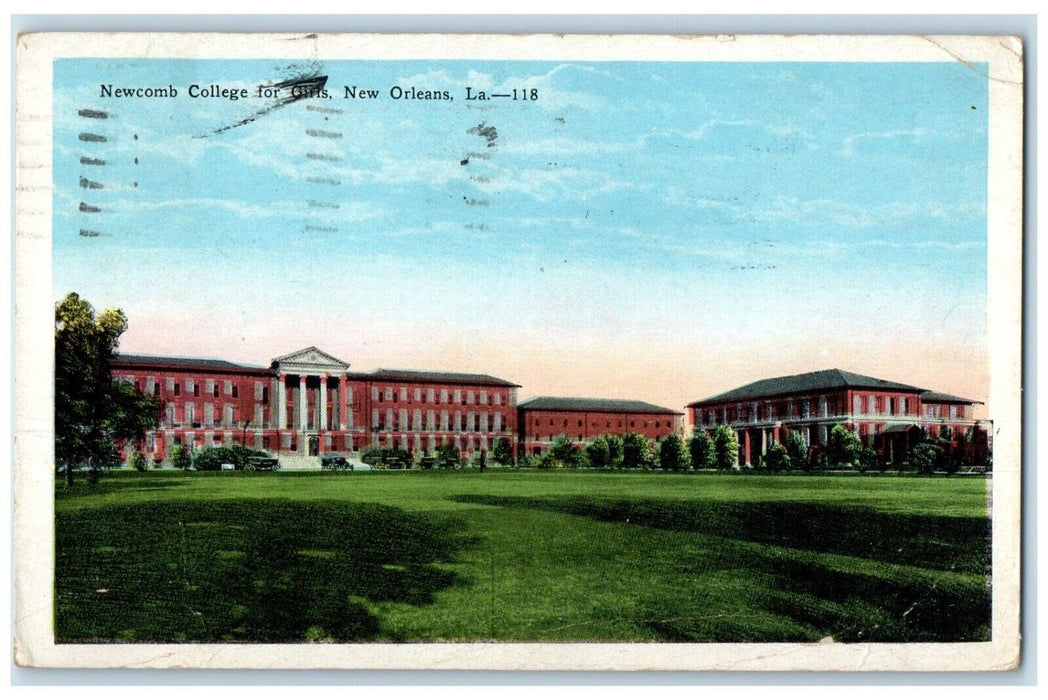 1932 Exterior View Newcomb College Girls Building New Orleans Louisiana Postcard