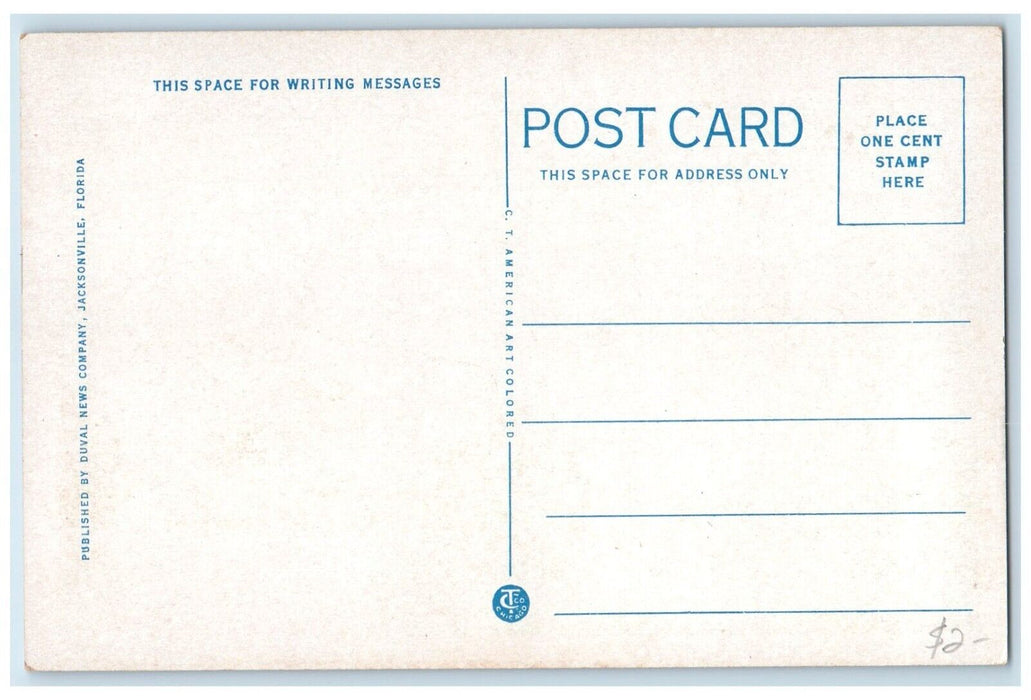 c1920 Confederate Park Heart Fountain Field Garden Jacksonville Florida Postcard