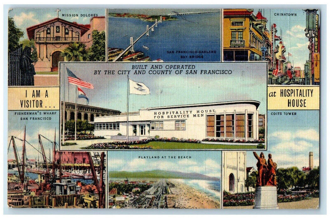 Built And Operated By The City And County Of San Francisco CA Multiview Postcard
