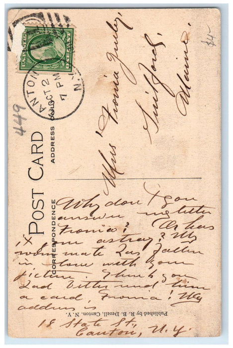 c1910 Carnegie Science Hall St. Lawrence University Canton New York NY Postcard