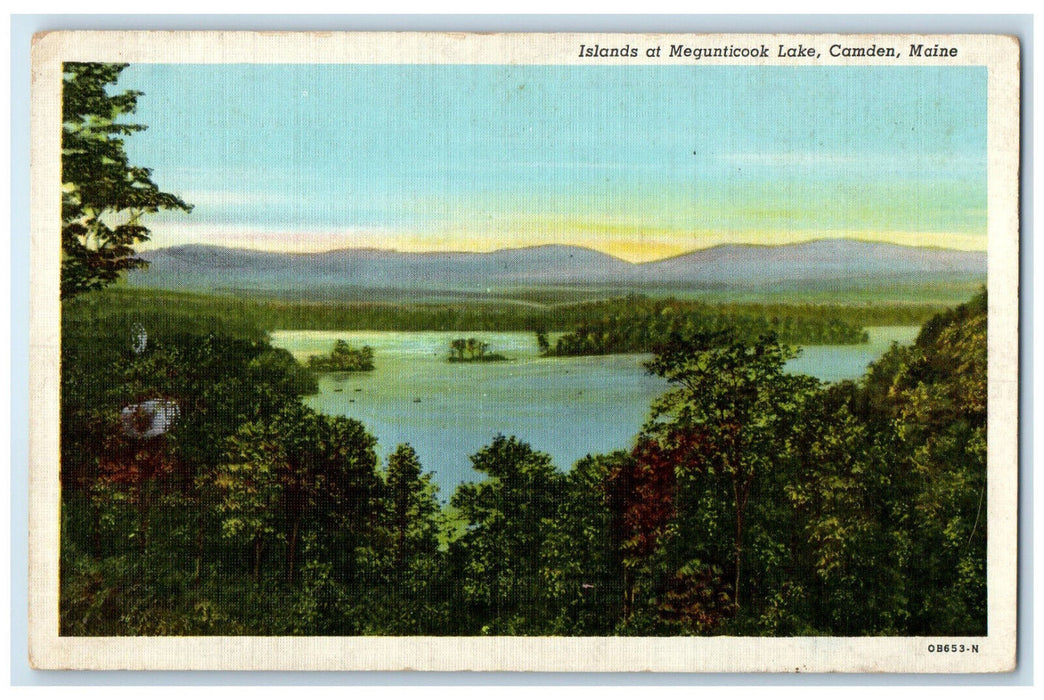 c1930's Islands of Megunticook Lake Camden Maine ME Vintage Postcard