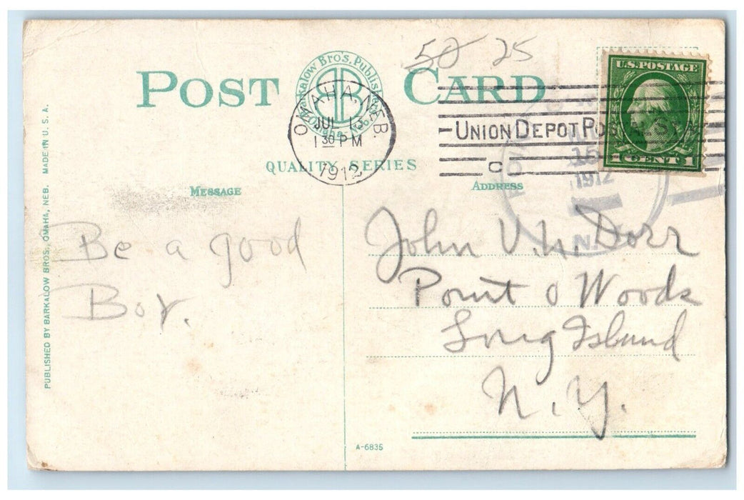 1912 Cattle Division Union Stock Yards South Omaha Nebraska NE Antique Postcard