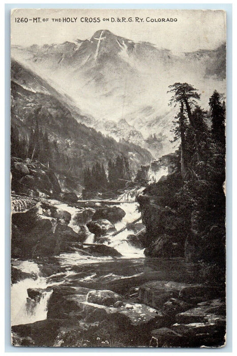 c1910's Mt. Of The Holy Cross On D & R G RY Denver Colorado CO Antique Postcard