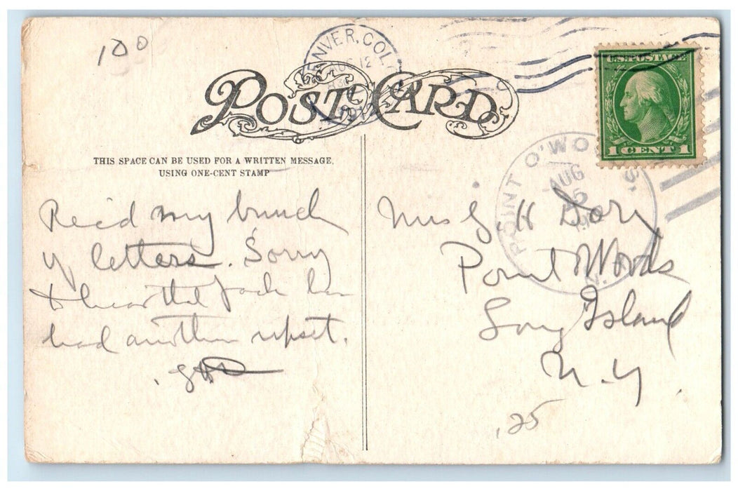 c1910's Mt. Of The Holy Cross On D & R G RY Denver Colorado CO Antique Postcard