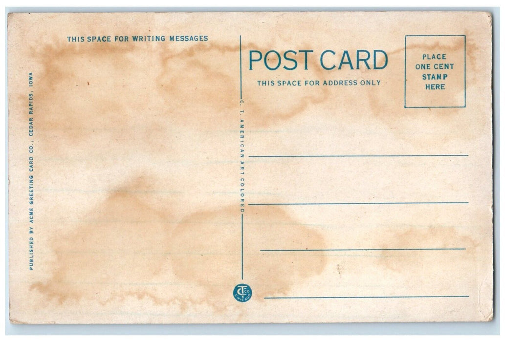 c1930's McKinley High School Building Campus Cedar Rapids Iowa IA Postcard