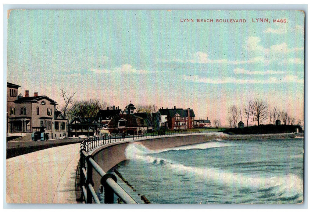 1908 Lynn Beach Boulevard Lynn Massachusetts MA Antique Posted Postcard