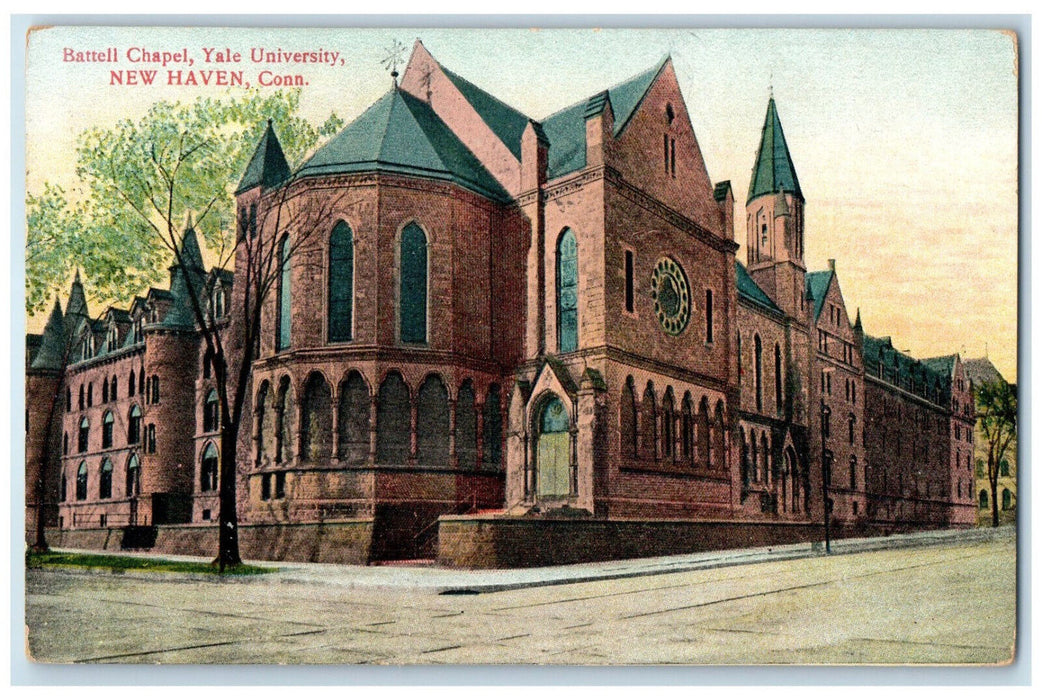 1909 Battell Chapel Yale University New Haven Connecticut CT Antique Postcard